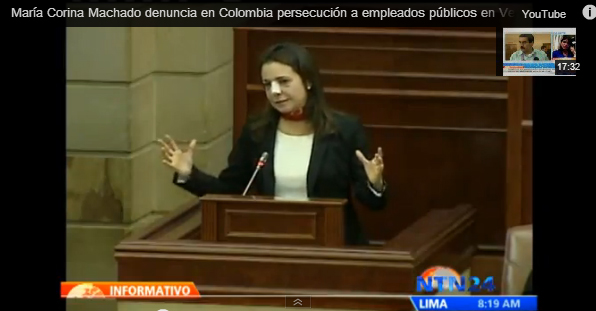María Corina Machado denuncia en Colombia persecución a empleados públicos en Venezuela