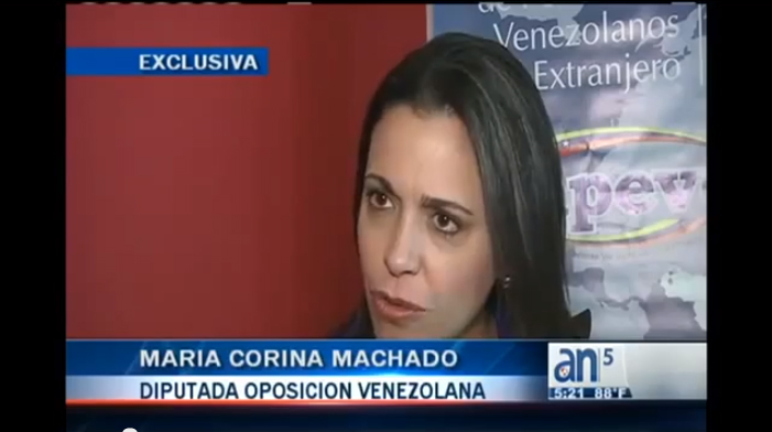 América TeVe entrevista a Maria Corina Machado