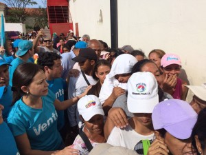 María Corina Machado en Punta de Piedras, Nueva Esparta.