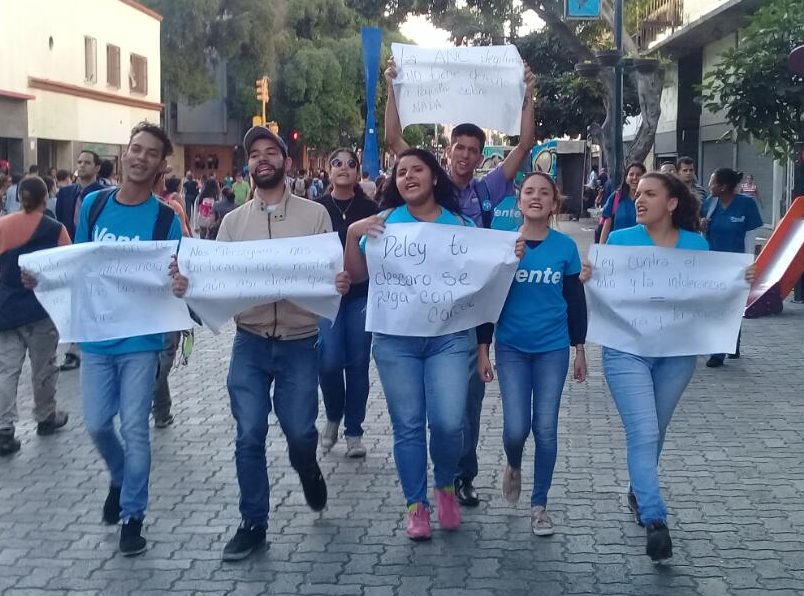 Vente Joven en Caracas y Miranda protesta contra la censura que busca imponer la fraudulenta Constituyente