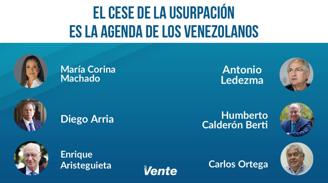 María Corina, Ledezma, Arria, Calderón Berti, Aristeguieta y Ortega rechazan nueva ronda de negociación con el régimen