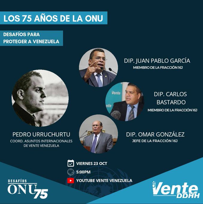 Diputados de Vente Venezuela exigen a la ONU actuar en virtud del principio de la Responsabilidad de Proteger