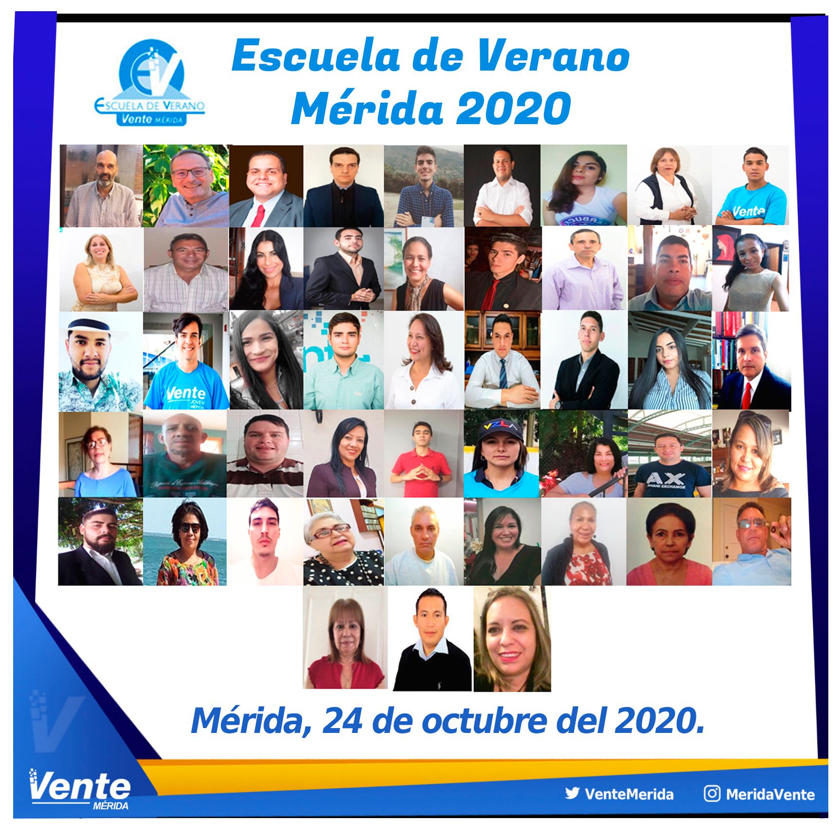 Vente Mérida realiza con éxito el encuentro académico «Escuela de Verano 2020» de forma virtual