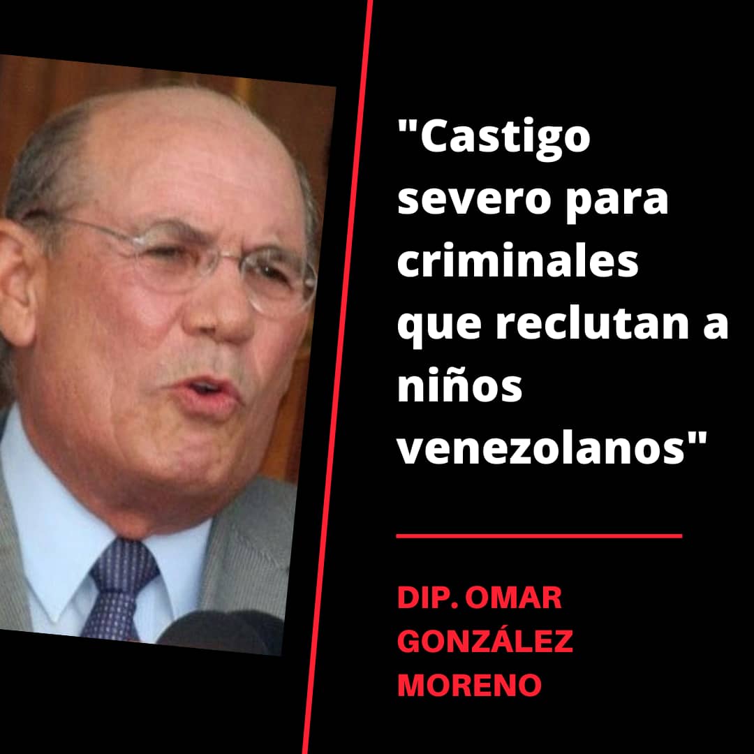 Omar González: Hay que castigar a los criminales que reclutan niños venezolanos