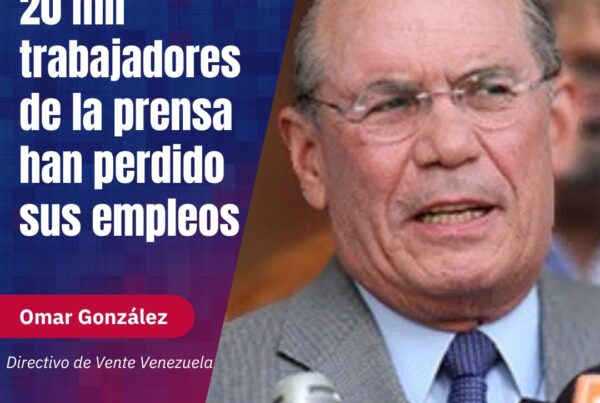Omar González: 20 mil trabajadores de la prensa han perdido sus empleos