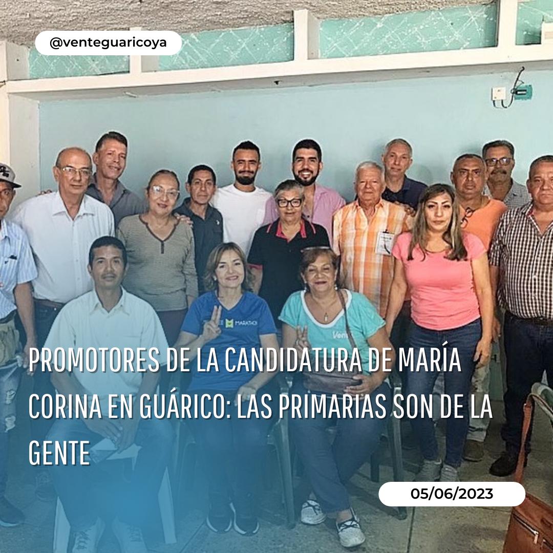 Promotores de la candidatura de María Corina en Guárico: Las primarias son de la gente