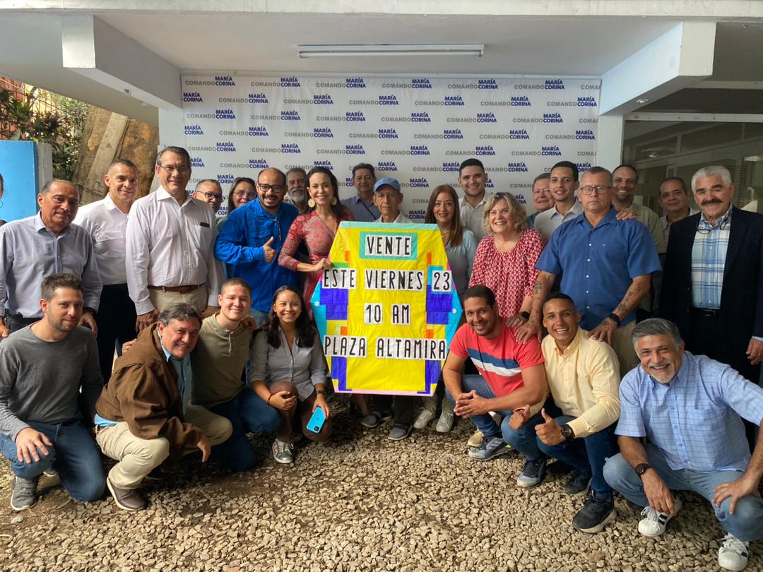 Gremios y sociedad civil convocan para acompañar a María Corina a inscribirse en las primarias