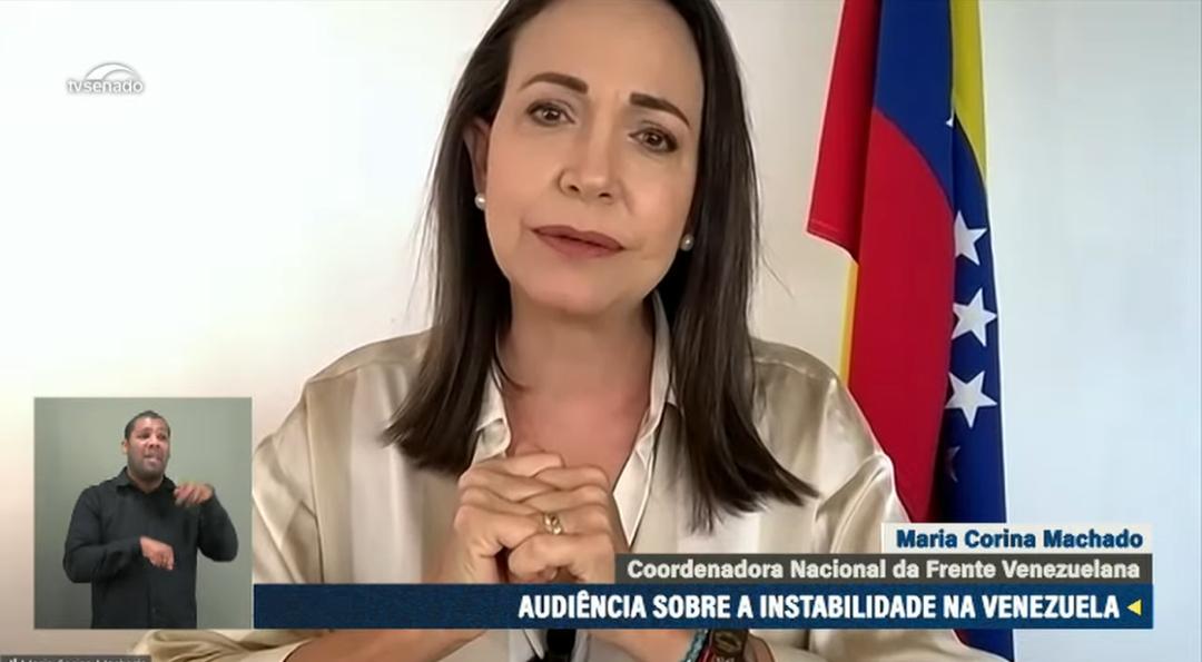María Corina en el Senado de Brasil: La realidad que vive Venezuela no es una narrativa, es algo muy cruel