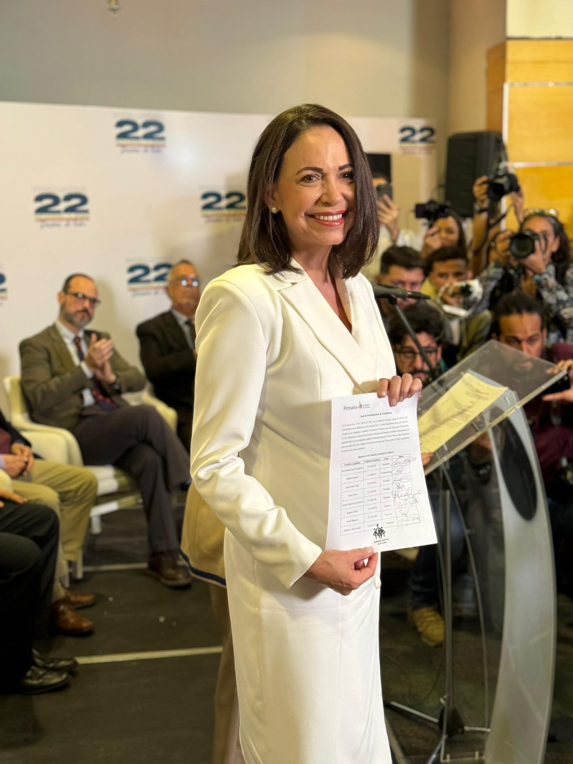 María Corina llama a un gran acuerdo nacional entre todos los venezolanos