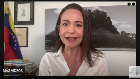 María Corina ante Congreso argentino: Ni el país ni sus instituciones van a permitir que se nos bloquee el camino a la libertad