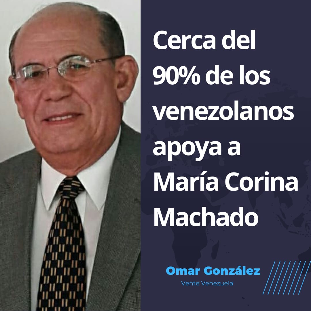 Omar González: Cerca del 90% de los venezolanos apoya a María Corina Machado