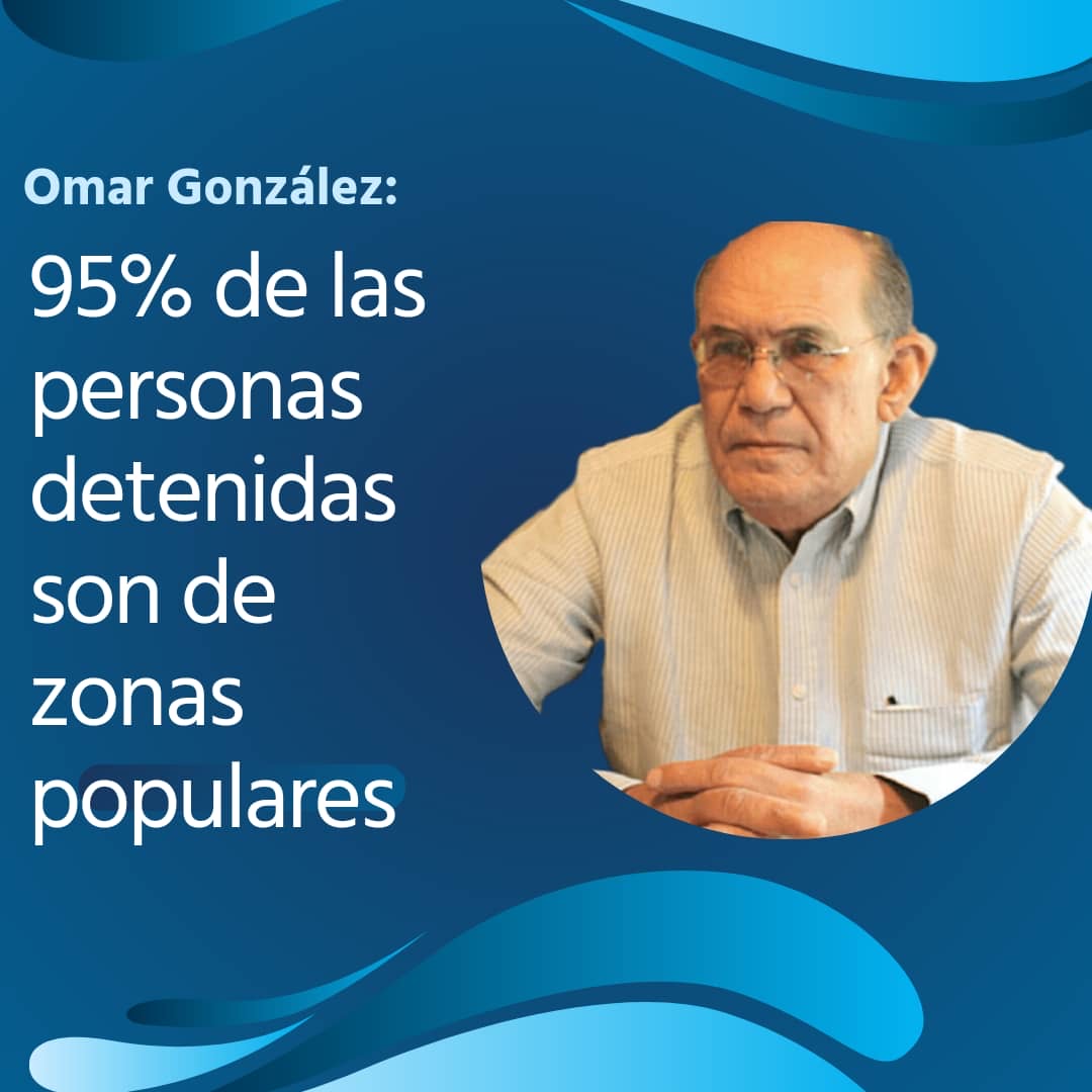 Omar González: 95% de las personas detenidas son de zonas populares