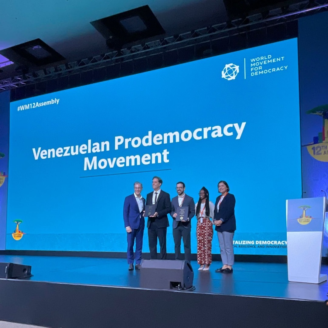 El Movimiento Democrático Venezolano es reconocido con el 2024 Democracy Courage Tribute