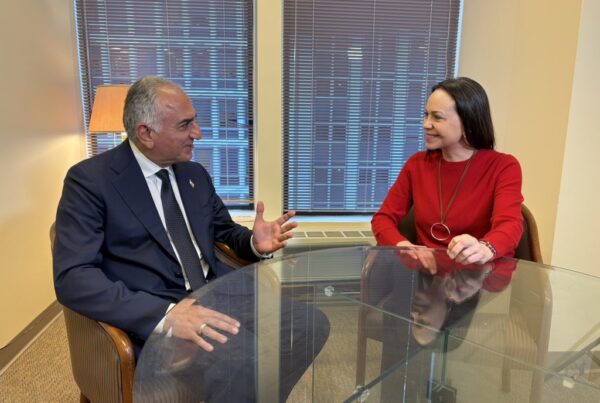 María Corina Machado se reunió con Reza Pahlavi