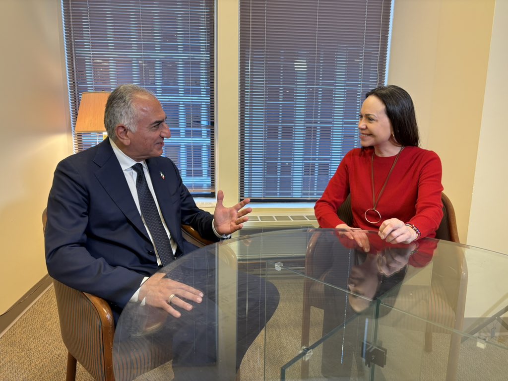 María Corina Machado se reunió con Reza Pahlavi