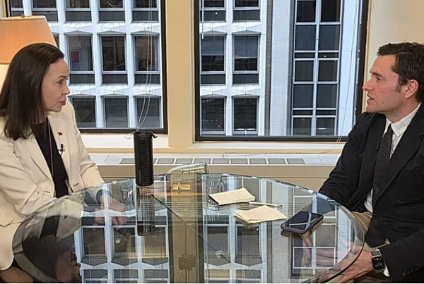 Machado, en un momento de la entrevista M. Granda | ABC