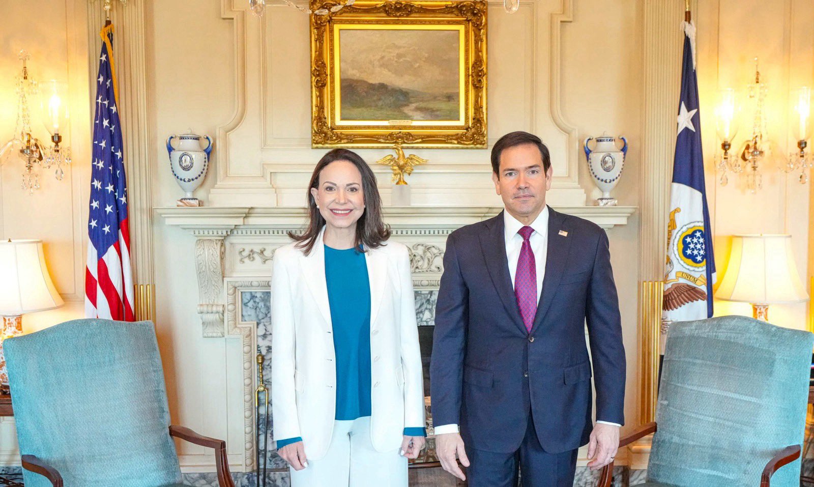 [FOTO] María Corina Machado se reunió con Marco Rubio: Se acerca el día de reunirnos con nuestras familias en Venezuela