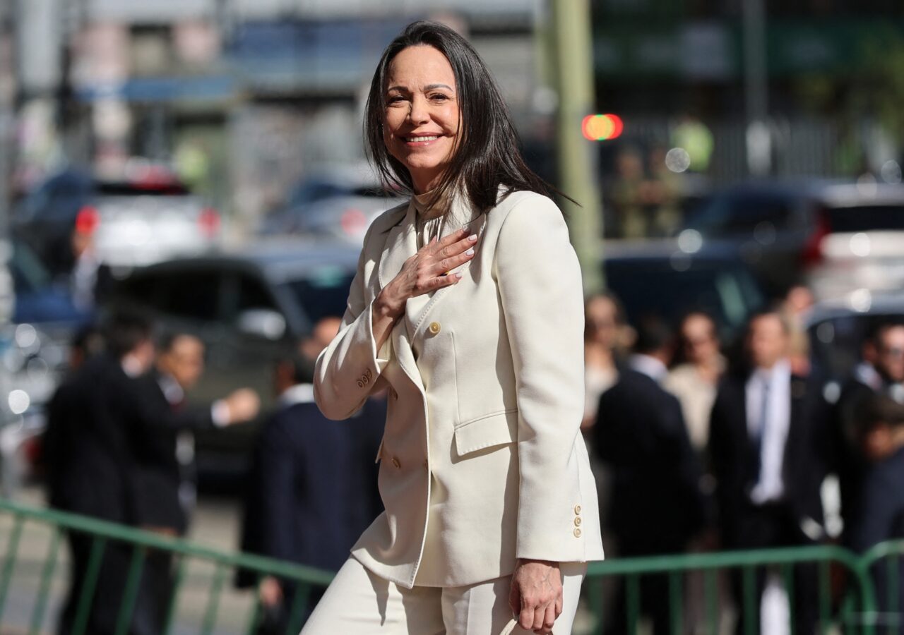 María Corina Machado en la toma de posesión de José Antonio Kast | Foto: Javier Torres / AFP