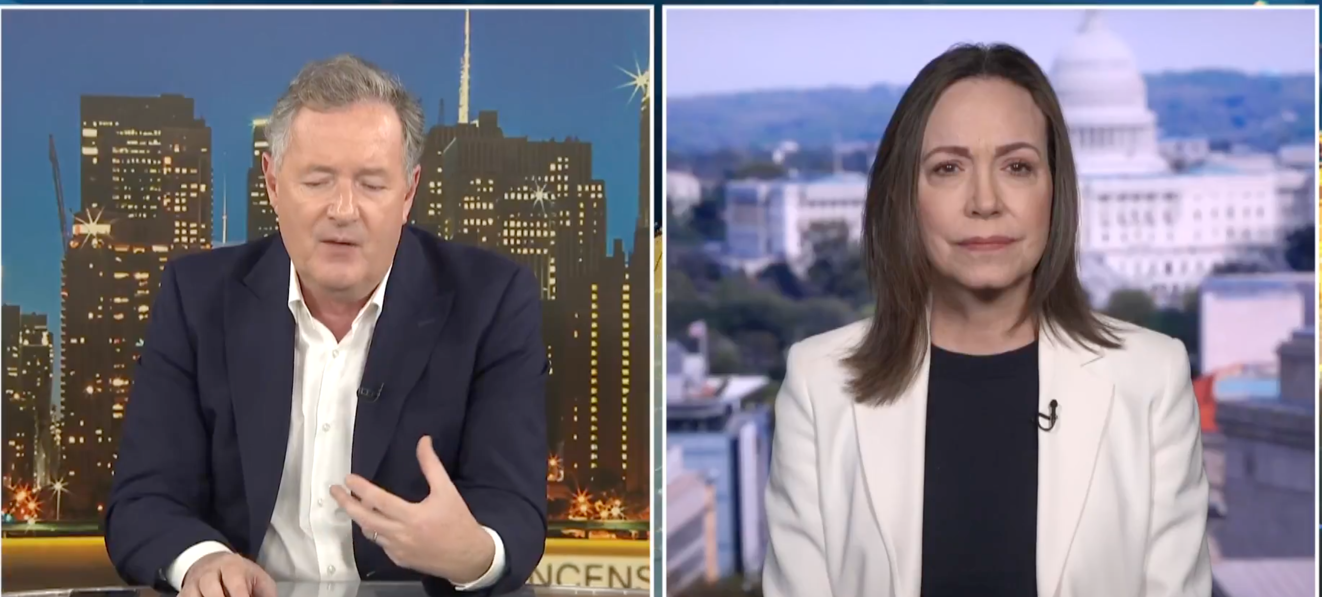 La entrevista de María Corina con Piers Morgan: Las elecciones no son el problema, son la solución