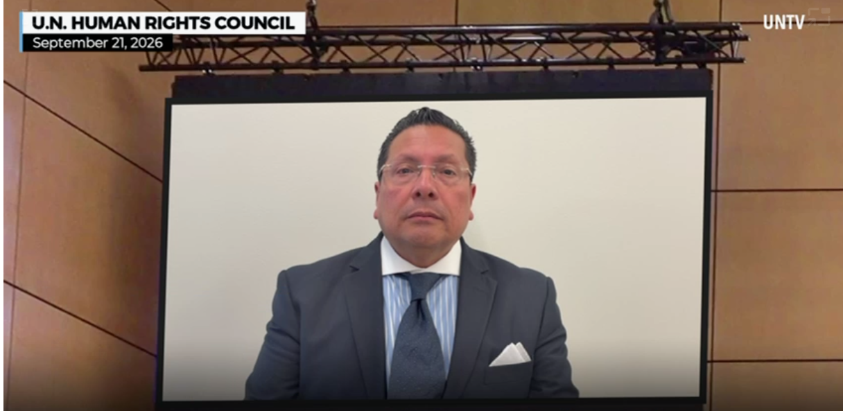 Omar Mora Tosta ante la ONU exige liberar a los presos políticos y denuncia violaciones al debido proceso