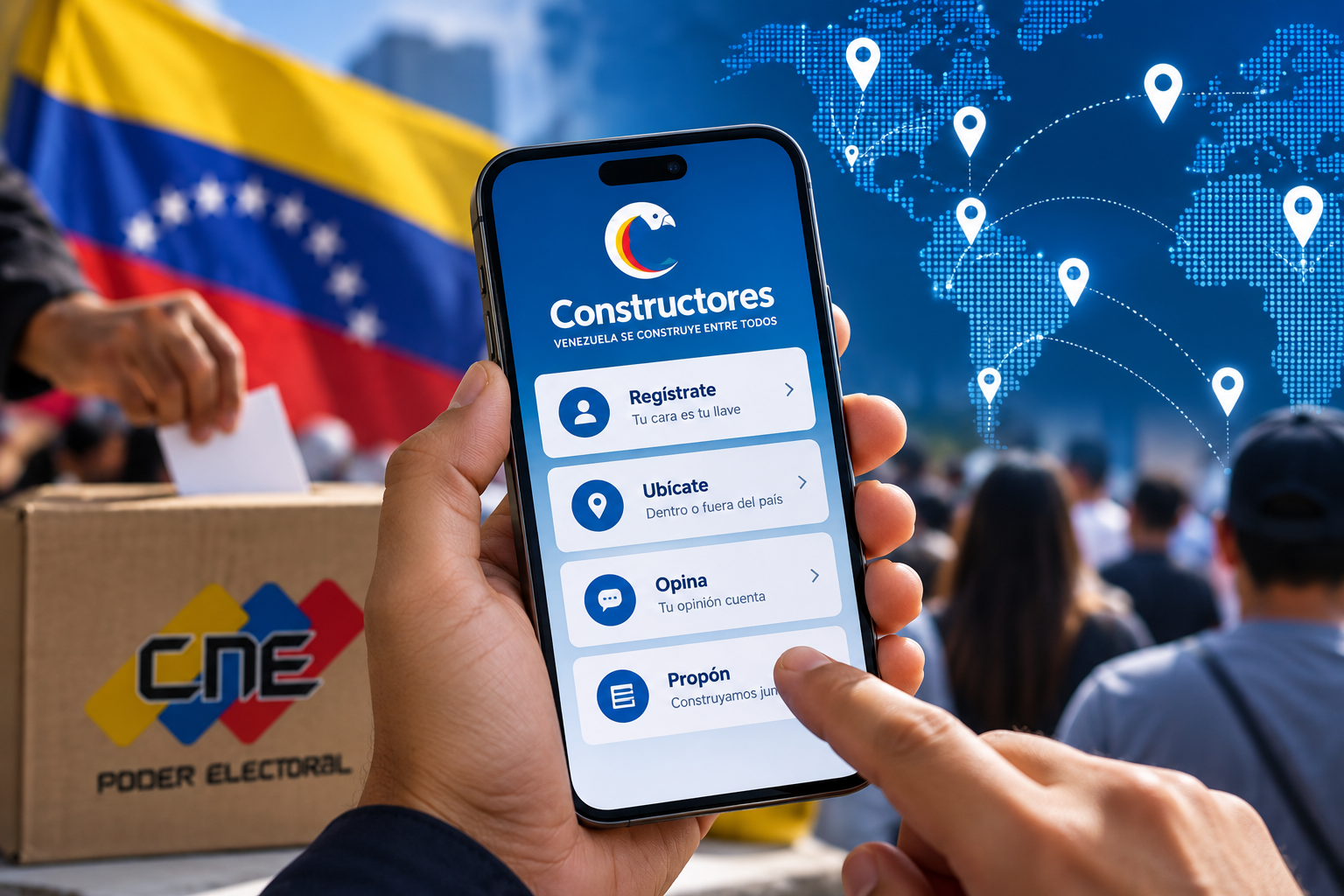 Constructores: la iniciativa de Vente Venezuela para ubicar a los venezolanos y preparar el camino para votar